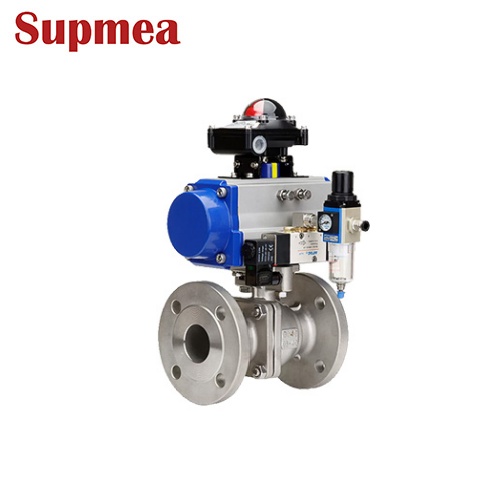 美仪_气动法兰球阀 -流体控制